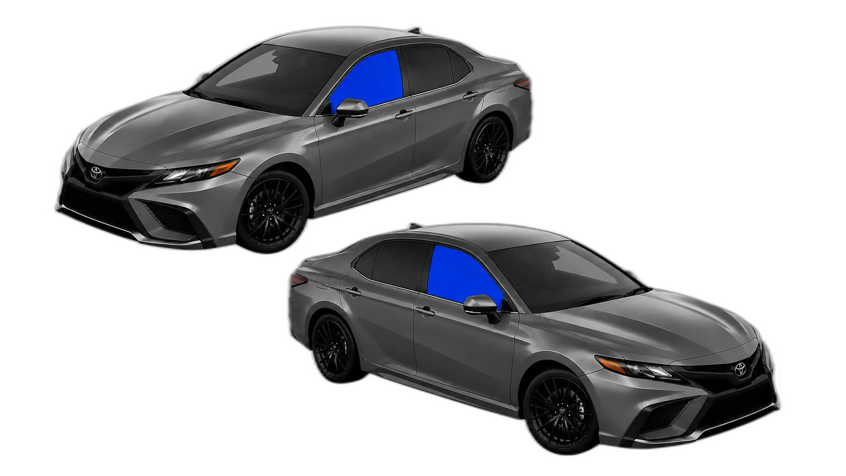 Toyota Camry with tint on both front side windows
